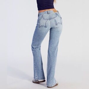 Pacsun Jade Low Rise Bootcut Jeans Star STAR back pockets sz 28